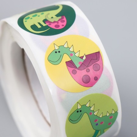 Stick Paper "Dinosaurus" d = 2.5 cm 500 pcs in a roll 3x6.5x6.5 cm-3