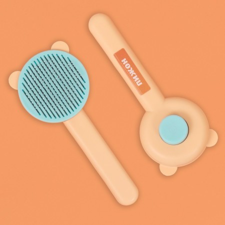 Pucrhester plastic "cat" with self -cleaning function, 8.5 x 20 cm, orange-1