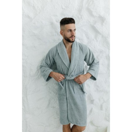Tainted male bathrobe, size 48, mint color-6
