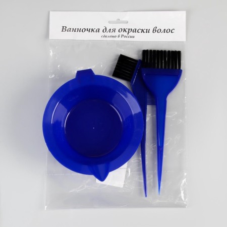 Set for hair dyeing, 3 objects, blue color-4