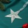 Christmas tree decoration "Lace star" 9x9 cm, transparent overflows