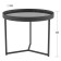 Tree table "Tyler", 555 × 555 × 450 mm, the color of sugar noir / black matte