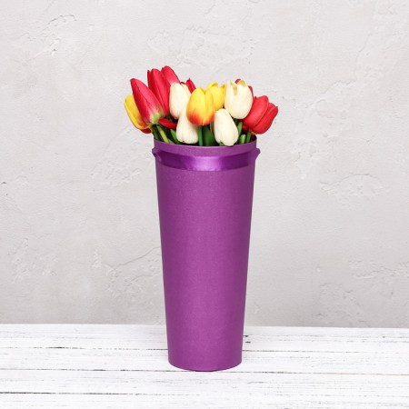 Carrying cone to flowers, purple 10 x 14 x 30 cm-2