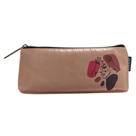 Penal is soft, 1 compartment, 80 x 210 x 35 mm, voluminous, Devente, Heart Sign, artized leather, with a lining-1