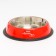 A bowl with a non -slip base with a print, 445 ml, red