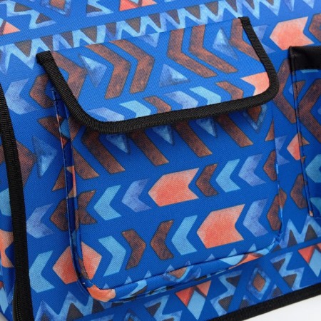 Bag - Carserans for animals, frame with pockets, 46 x 28 x 29 cm, blue-4