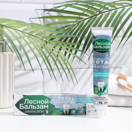 Tooth paste Forest Balm Total Complex with sea salt, mint and herbs, 75 ml