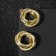 Earrings Metal "Geometry" circles intertwined, color gold