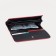Women's wallet on the button, red color