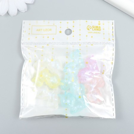 Plastic beads "Unicorns. Color, translucent" set of 25 grams mix 1.1x2.7x2.7 cm-3