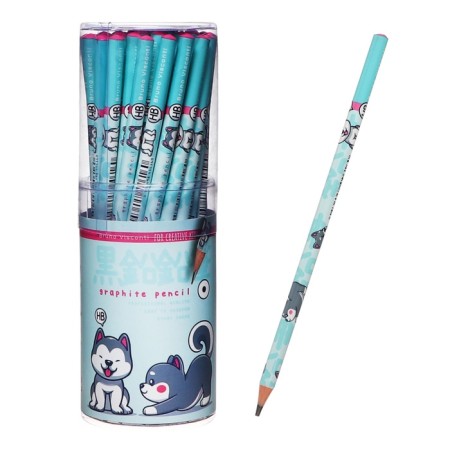 Pencil b/g design BrunovisConti Kawaii Animals. Puppy, circle, hb, 3mm