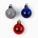 Christmas tree balls New Year, for the New Year, D = 3 cm, 18 pcs., Blue, silver, red color