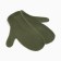 Men's mittens with a folding top of fleece, khaki color