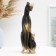 Figure "Cat with a kitten" black in gold, 21x7x7cm