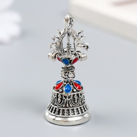 Bell Metal "Emperor Bell" with colored pebbles d = 2.7 cm 5x2.7x2.7 cm-1