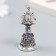 Bell Metal "Emperor Bell" with colored pebbles d = 2.7 cm 5x2.7x2.7 cm