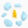 The bathtub "Dragon Egg" Blue, with a toy, 140 g