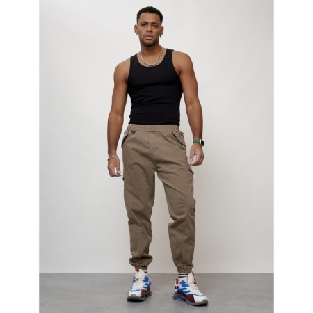 Cargo jeans men, size 44-46, beige color-9
