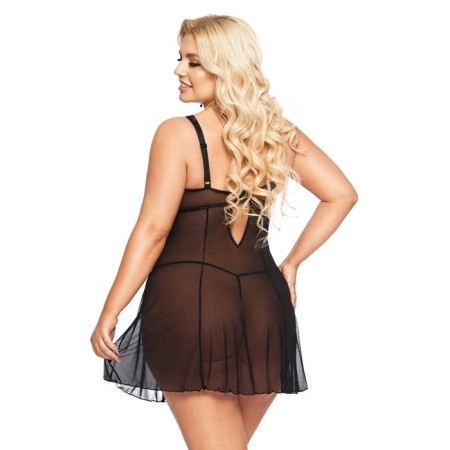 Softline collection brta combination and thongs, black color, size XXL-1