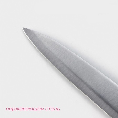 Knot Comeland Sparkle Dolyana Kitchen, blade 12.5 cm, white color-1