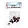 Rifle eyes with plugs, transpares, set 4 pcs., Color is green, set 1 pc. 1.3*1.3 cm