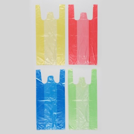 Package "4 colors", polyethylene, T -shirt, assorted, 40x20 cm, 8 μm