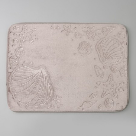 Bathroom mat “Sea bottom”, 50 × 70 cm, gray color-1