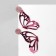 Acryl Earrings "Butterfly" Wings, the color is gray-violet in silver