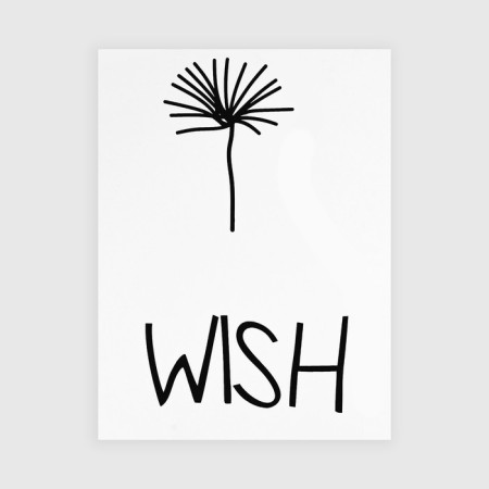 Thermalrotransfer "wish", 11.5 × 20 cm, black color-2
