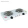 Electric tile Luazon LHP-003, 2 burners, 2000 watts, heater spiral, white