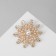 Brooch "Snowflake" luxurious, white color in gold