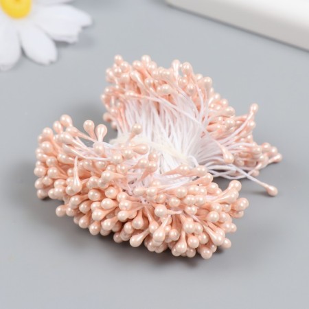 Stamens for flowers "droplets gloss peach" set 300 pcs length 6 cm-1