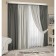 Set of curtains "Canvas", size 200x270 cm, 2 pcs, gray color, asphalt