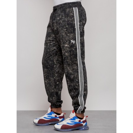 Joggers male, size 50, black color-6