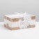 Capcake box, confectionery packaging with PVC lid, 6 cells "Flowers", March 8, 23 x 16 x 10 cm