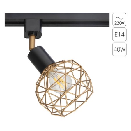 Crutal lamp Arte Lamp Sospiro A6141PL-1GO, E14, 40 W, 12x17x21 cm, black