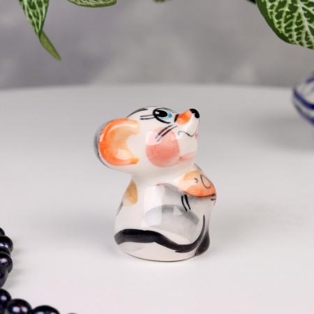 Souvenir "Mouse with cheese", gzhel, color-3