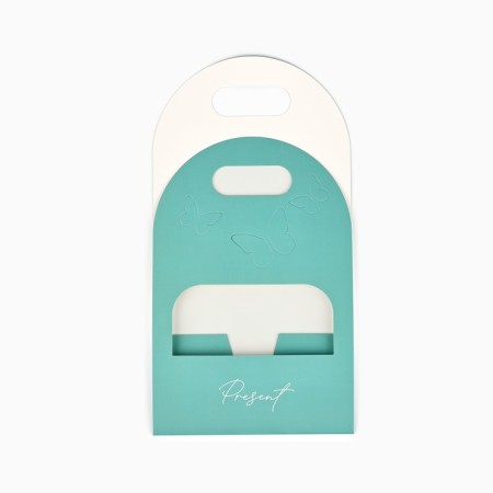 Carriage for flowers with cut -out butterflies "Gift!", Tiffany 20 × 30 × 8 cm-4