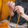 The knitting needles are circular, for knitting, with Teflon coating, with plastic fishing line, D = 2 mm, 14/80 cm