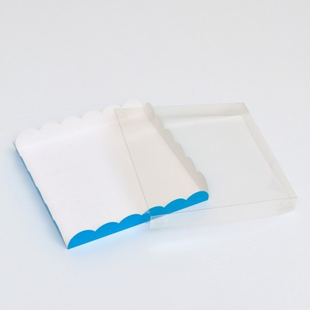 Box for cookies, blue, 21 x 21 x 3 cm-3