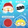 A set of carnival masks of masks "New Year's party", 5 pcs.