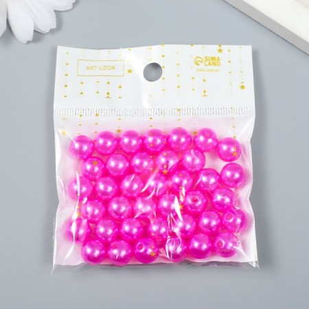 Beads for creativity plastic "Pink fuchsia" set 20 g d = 1 cm-2