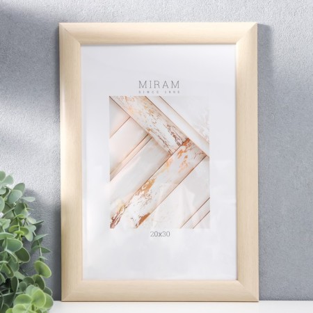 Photo frame Plastic "Mira" 20x30 cm, beige (plastic screen)