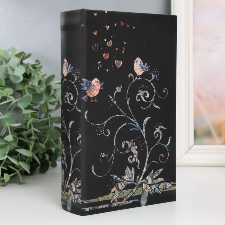 Safe-Kniga tree to the leatherette "birds and curls" 21x13x5 cm