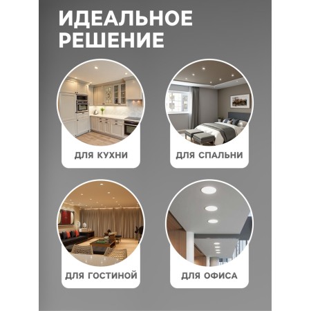 The built -in LED "downslate" 9W, 4000K, 855 lm, 220V, 119x26 mm, circle-2