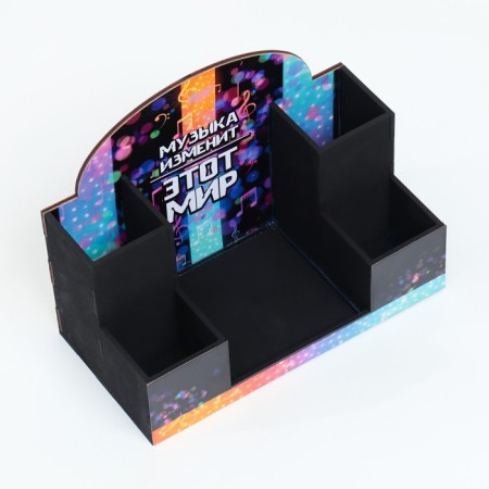 Organizer for the office "Music will change this world!" 20x15x10 cm-4
