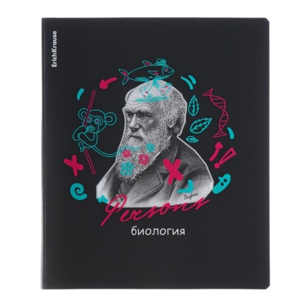A set of subject notebooks of 48 sheets, 12 pieces, Erichkrause "Persons", plastic cover, coated cardboard, Bloc Offset 100%, info-block-7