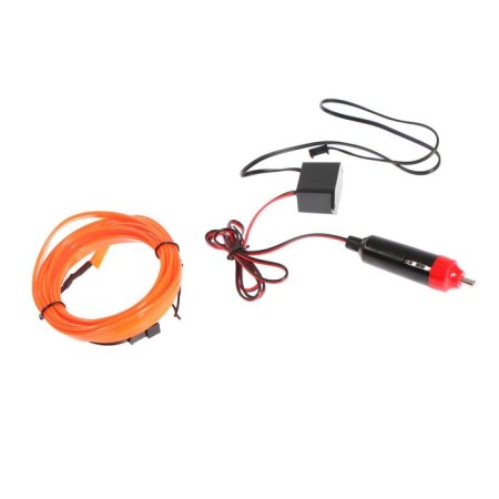 Cartage neon thread for lighting salon, feeder 12 V, 2 m, red power adapter-1