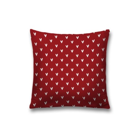 Decorative pillowcase "White hearts", on lightning, size 45x45 cm