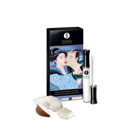 Gloss for lips exciting shunga "Divine pleasure", coconut water, 10 ml-6